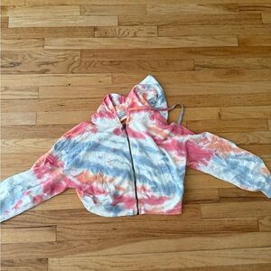 Young Fabulous & Broke Peach Pink and Blue Hoodie